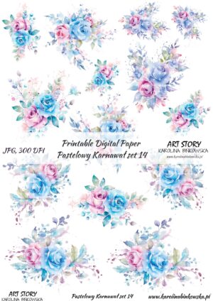 Elementy do wycinania - Pastelowy Karnawał set 14 - DIGI