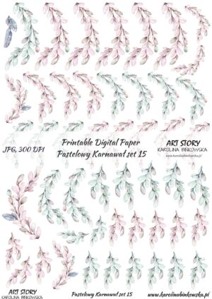 Elementy do wycinania - Pastelowy Karnawał set 15 - DIGI