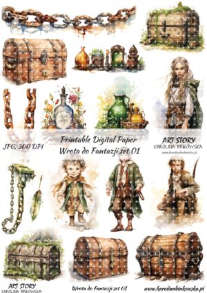 Elementy do wycinania - Wrota do Fantazji set 01 - DIGI