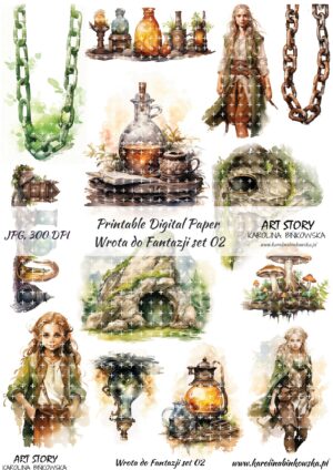 Elementy do wycinania - Wrota do Fantazji set 02 - DIGI