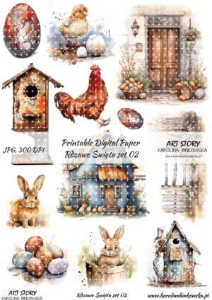 Elementy do wycinania - Rdzawe Święta set 02 - DIGI