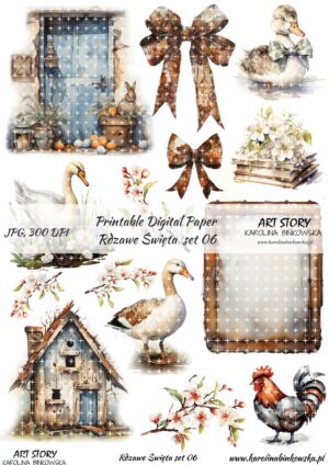 Elementy do wycinania - Rdzawe Święta set 06 - DIGI