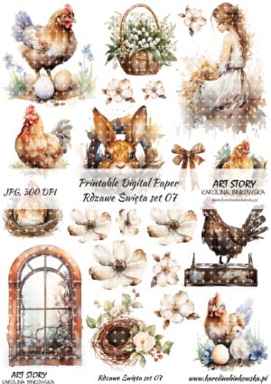 Elementy do wycinania - Rdzawe Święta set 07 - DIGI