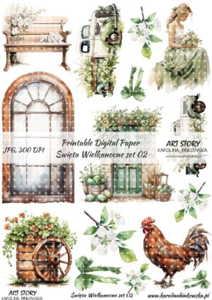 Elementy do wycinania - Święta Wielkanocne set 02 - DIGI