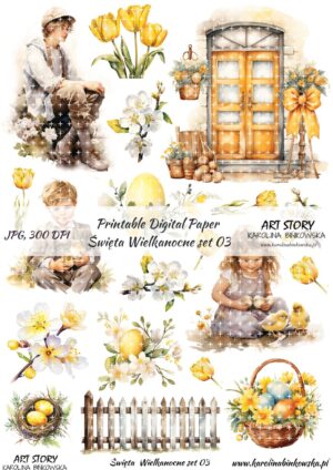 Elementy do wycinania - Święta Wielkanocne set 03 - DIGI