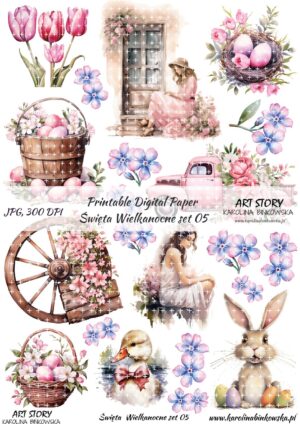 Elementy do wycinania - Święta Wielkanocne set 05 - DIGI