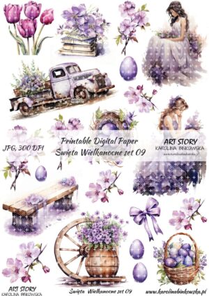 Elementy do wycinania - Święta Wielkanocne set 09 - DIGI