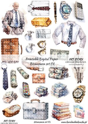 Elementy do wycinania - Biznesmen set 01 - DIGI