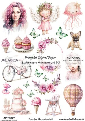 Elementy do wycinania - Dziecięce marzenia set 03 - DIGI
