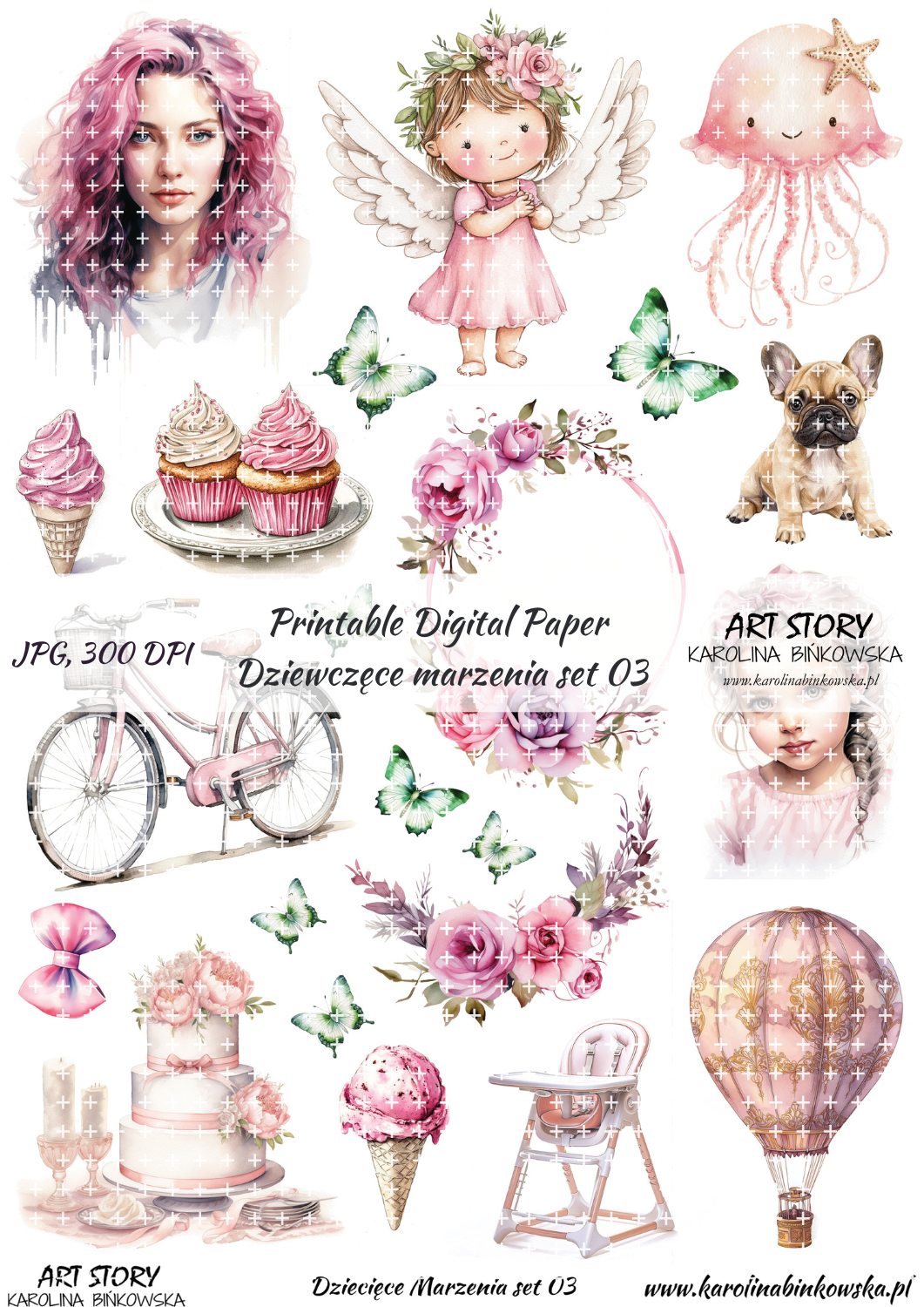 Elementy do wycinania - Dziecięce marzenia set 03 - DIGI