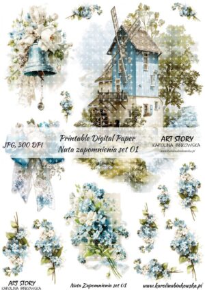 Elementy do wycinania - Nuta Zapomnienia set 01 - DIGI