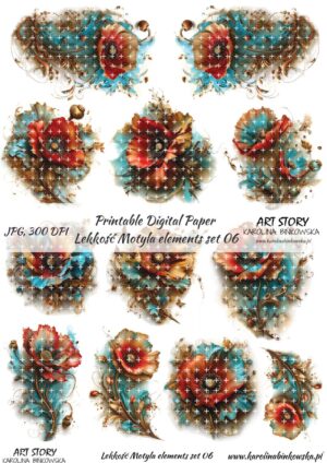 Elementy do wycinania - Lekkość Motyla elemets set 06 - DIGI