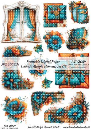 Elementy do wycinania - Lekkość Motyla elemets set 08 - DIGI