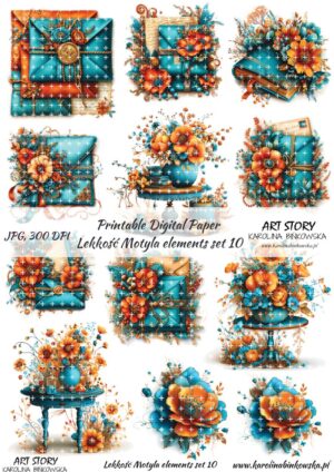 Elementy do wycinania - Lekkość Motyla elemets set 10 - DIGI