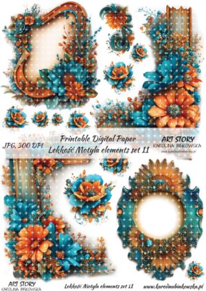 Elementy do wycinania - Lekkość Motyla elemets set 11 - DIGI