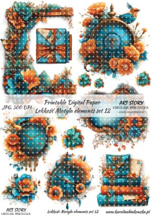 Elementy do wycinania - Lekkość Motyla elemets set 12 - DIGI