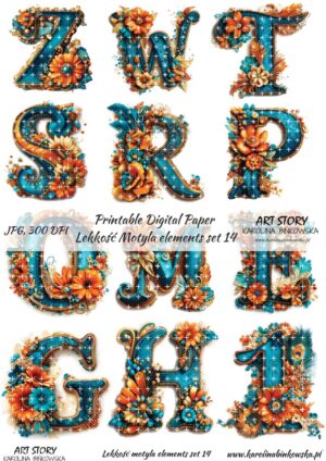 Elementy do wycinania - Lekkość Motyla elemets set 14 - DIGI