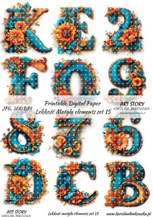 Elementy do wycinania - Lekkość Motyla elemets set 15 - DIGI