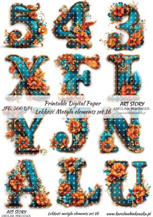 Elementy do wycinania - Lekkość Motyla elemets set 16 - DIGI