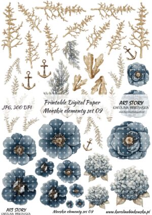 Elementy do wycinania - Morskie elementy set 09 - DIGI