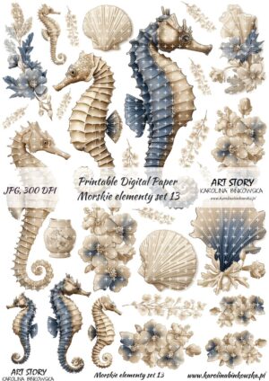 Elementy do wycinania - Morskie elementy set 13 - DIGI