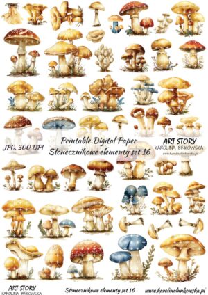 Elementy do wycinania - Słonecznikowe elementy set 16 - DIGI