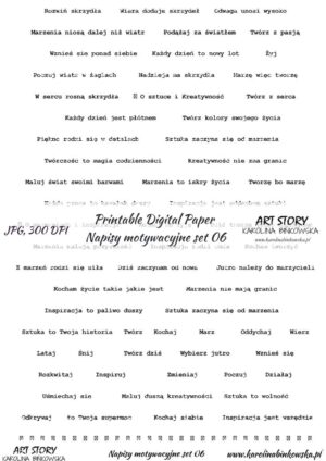 Elementy do wycinania - Napisy motywacyjne set 06 - DIGI napisy