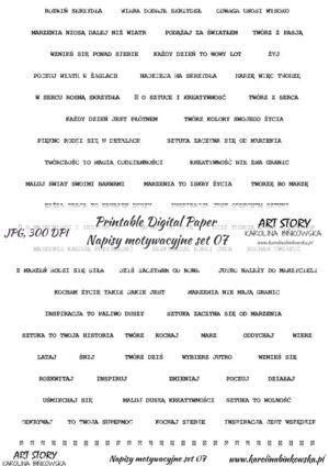 Elementy do wycinania - Napisy motywacyjne set 07 - DIGI napisy