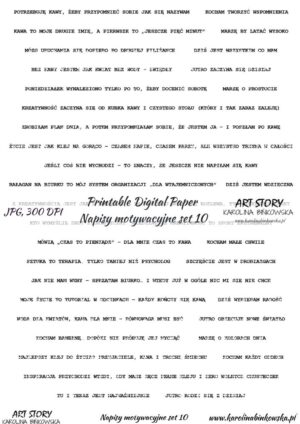 Elementy do wycinania - Napisy motywacyjne set 10 - DIGI napisy