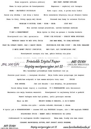 Elementy do wycinania - Napisy motywacyjne set 11 - DIGI napisy