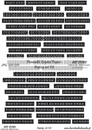 Elementy do wycinania - Napisy set 02 - DIGI napisy