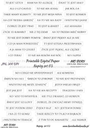 Elementy do wycinania - Napisy set 03 - DIGI napisy