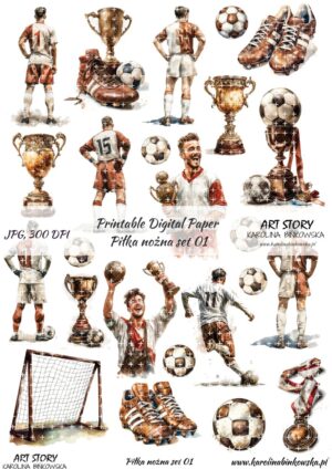 Elementy do wycinania - Piłka nożna set 01 - DIGI