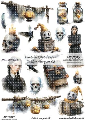 Elementy do wycinania - Zaklęte mury set 02 - DIGI