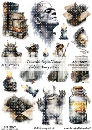 Elementy do wycinania - Zaklęte mury set 03 - DIGI