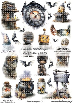 Elementy do wycinania - Zaklęte mury set 05 - DIGI