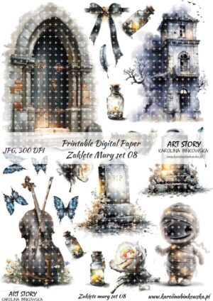 Elementy do wycinania - Zaklęte mury set 08 - DIGI