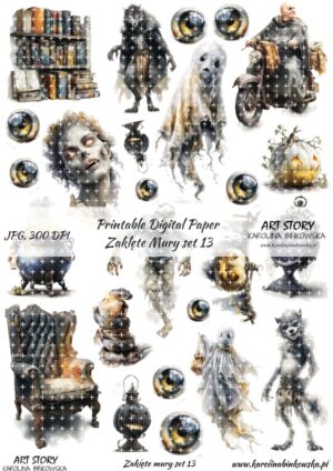 Elementy do wycinania - Zaklęte mury set 13 - DIGI