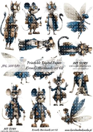 Elementy do wycinania - Kroniki Mechaniki set 02 - DIGI