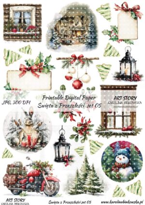 Elementy do wycinania - Święta z przeszłości set 05 - DIGI