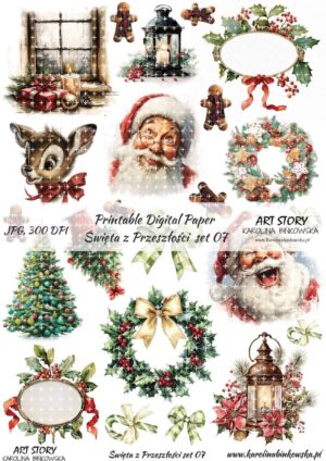 Elementy do wycinania - Święta z przeszłości set 07 - DIGI