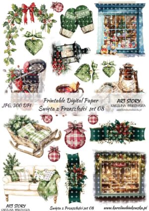 Elementy do wycinania - Święta z przeszłości set 08 - DIGI