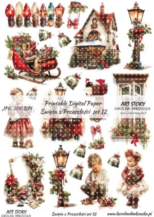 Elementy do wycinania - Święta z przeszłości set 12 - DIGI