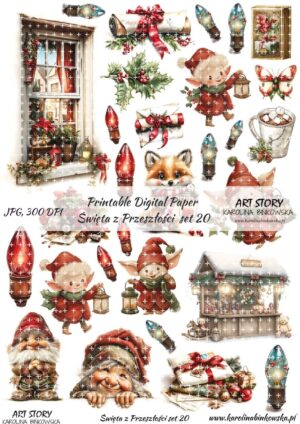 Elementy do wycinania - Święta z przeszłości set 20 - DIGI
