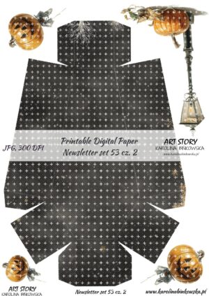 Elementy do wycinania - Newsletter set 53  Trumna 3D - DIGI