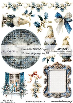 Elementy do wycinania - Mroźna elegancja set 01 - DIGI