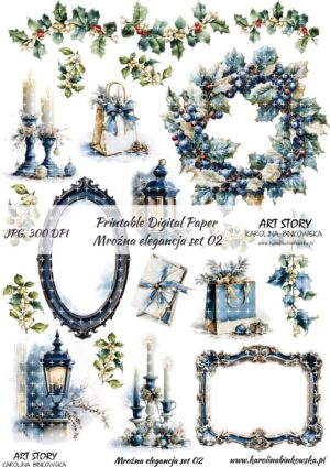 Elementy do wycinania - Mroźna elegancja set 02 - DIGI