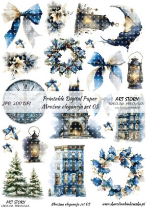 Elementy do wycinania - Mroźna elegancja set 05 - DIGI