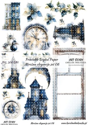 Elementy do wycinania - Mroźna elegancja set 06 - DIGI