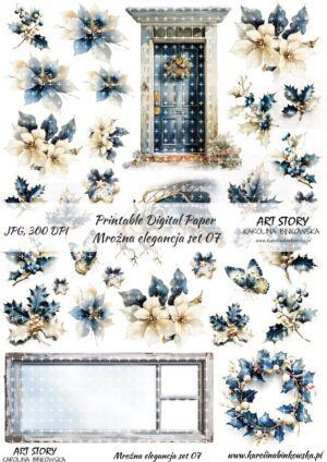 Elementy do wycinania - Mroźna elegancja set 07 - DIGI